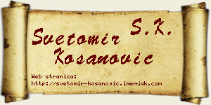 Svetomir Kosanović vizit kartica